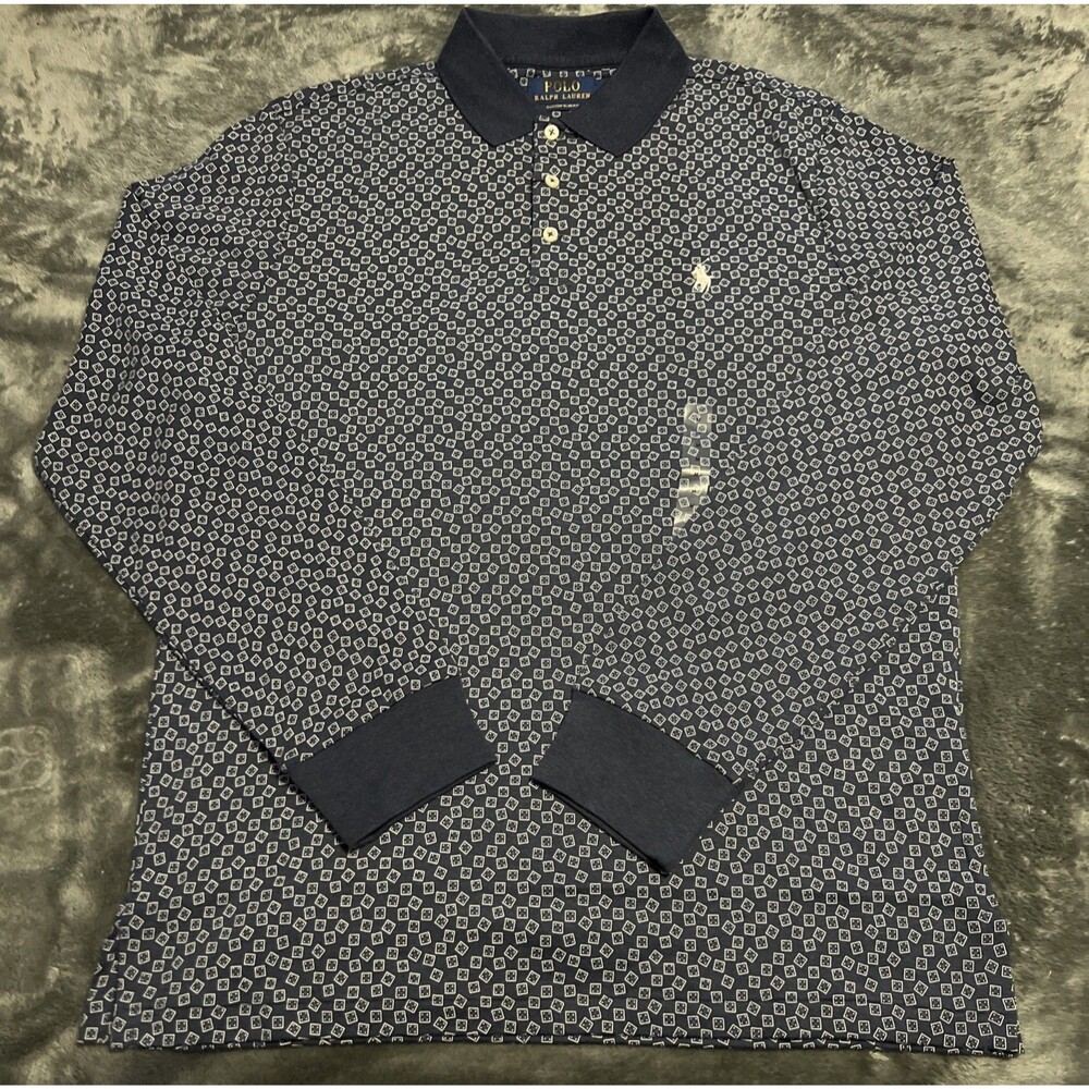 Medium POLO  RALPH LAUREN Men's Custom SLIM-Fit Long Sleeve Polo Shirt NWOT